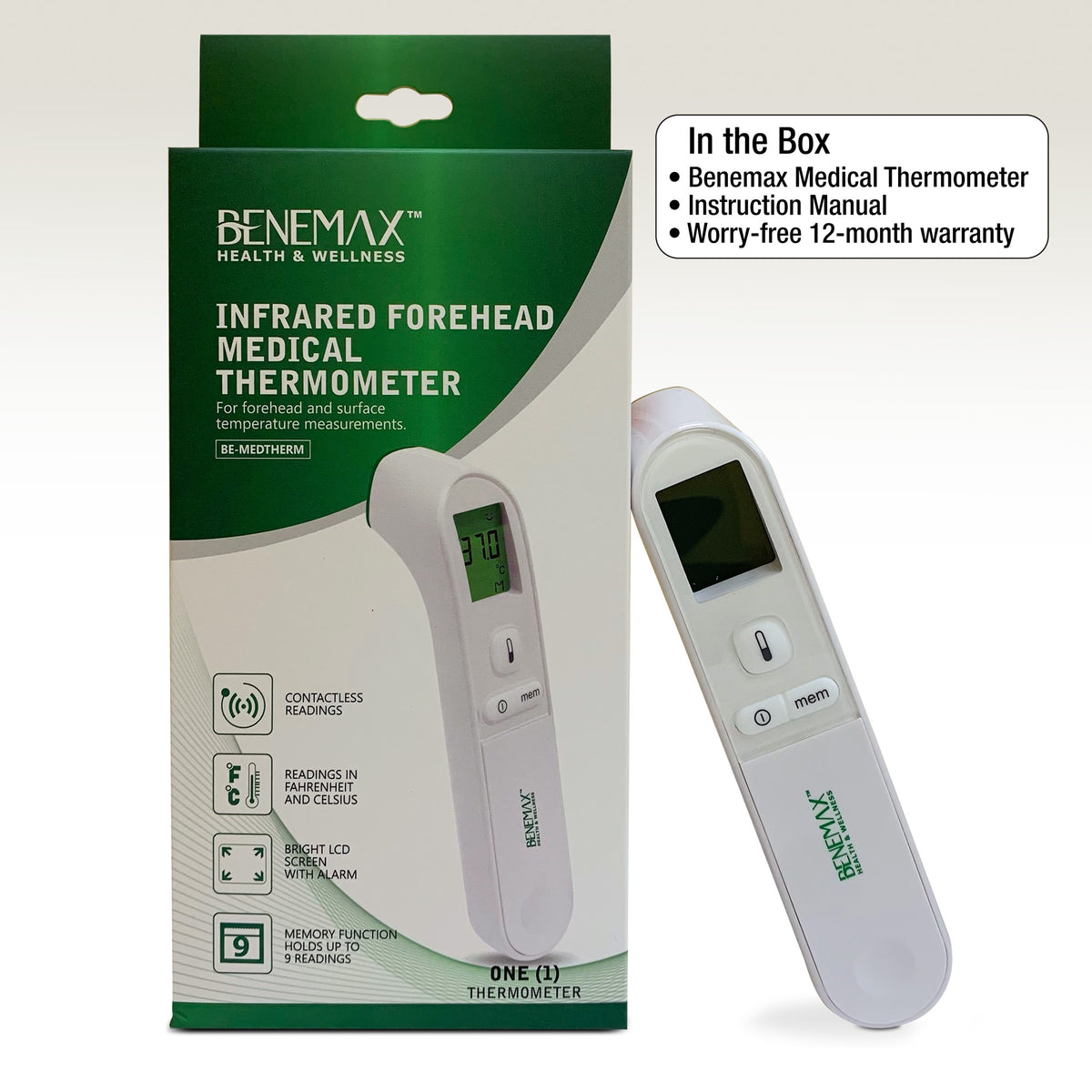 BENEMAX Infrared Forehead Medical Thermometer