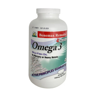 
                  
                    Benemax Remedies Omega 3, Fish Oil 1000mg x 300Softgels
                  
                